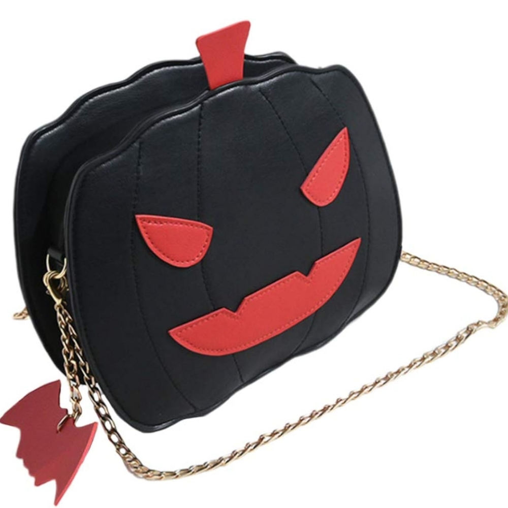 FENICAL Crossbody Bag Halloween Pumpkin Messenger Bag Devil Shoulder Chain Bag